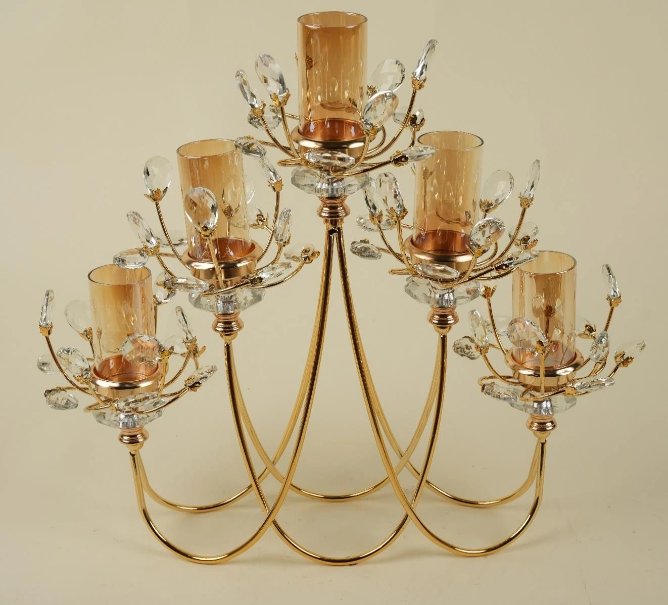 5 arms curve Shaped Candle Holder